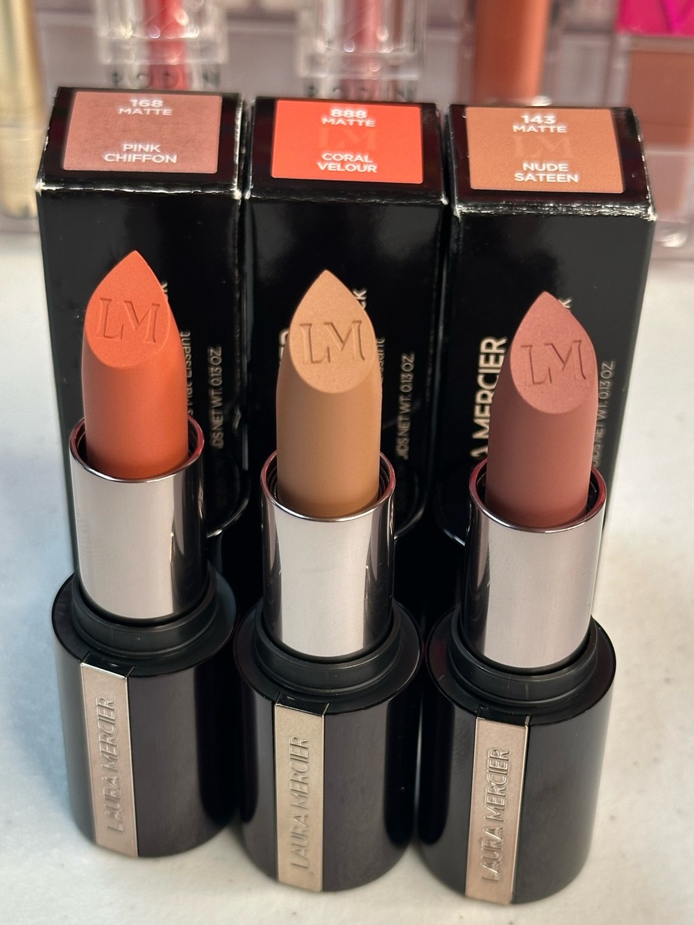 Laura Mercier Matte Lipstick Trio all new in box! $48 retail each